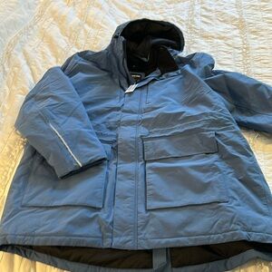 Lands’ End Squall Waterproof Insulated Parka Size 2XL Big and Tall Blue NWT
